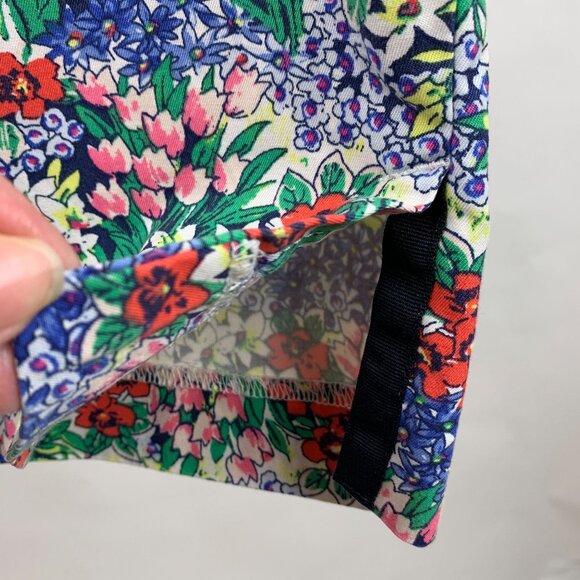 Talbots Womens Perfect Skimmer Floral Cropped Pants Size 14W Cotton Spandex - Picture 11 of 14